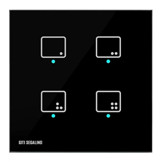 کلید لمسی 4پل مشکی