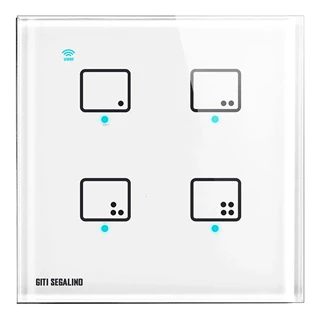 کلید لمسی 4پل سفید ستیا