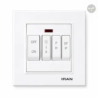 کلید کولر ایران الکتریک مدل برلیان سفید