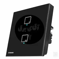 کلید لمسی 2پل مشکی شینا